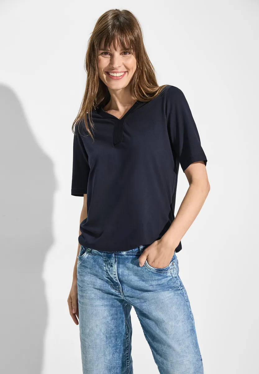 Рубашка-туника Cecil с V-образным вырезом, синий
Рубашка-туника Cecil с V-образным вырезом, синий