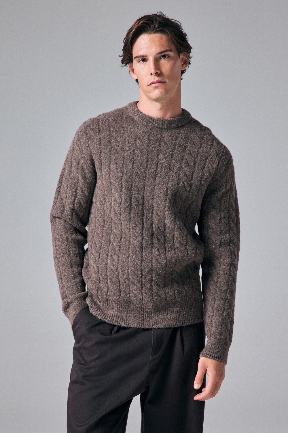 Свободный джемпер свободного кроя из мягкой ткани премиум класса с добавлением шерсти Next, серый
Свободный джемпер свободного кроя из мягкой ткани премиум класса с добавлением шерсти Next, серый