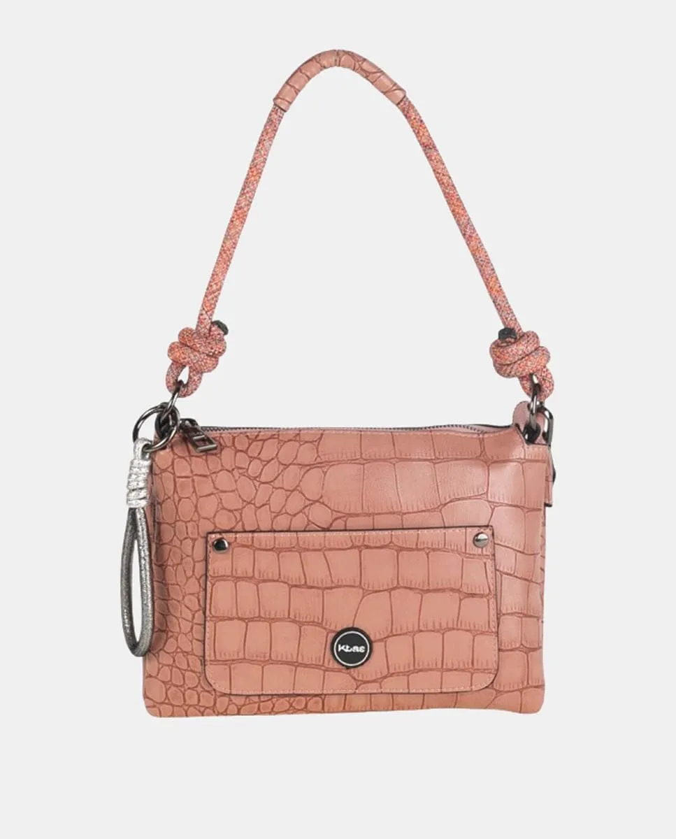 Маленькая кокосовая сумка-бандо с двойной ручкой Kbas, розовый 
Маленькая кокосовая сумка-бандо с двойной ручкой Kbas, розовый