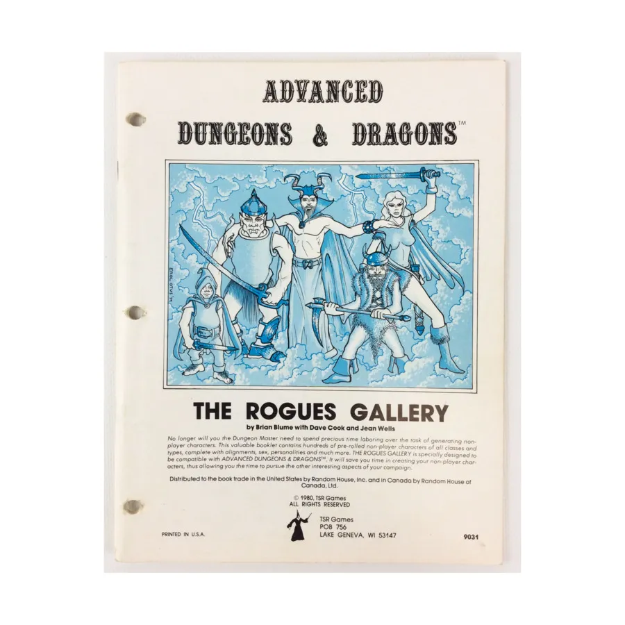 Rogues Gallery (1st Printing), Advanced Dungeons & Dragons (1st Edition) - Core Books, Box Sets & Miscellaneous, мягкая обложка
Rogues Gallery (1st Printing), Advanced Dungeons & Dragons (1st Edition) - Core Books, Box Sets & Miscellaneous, мягкая обложка