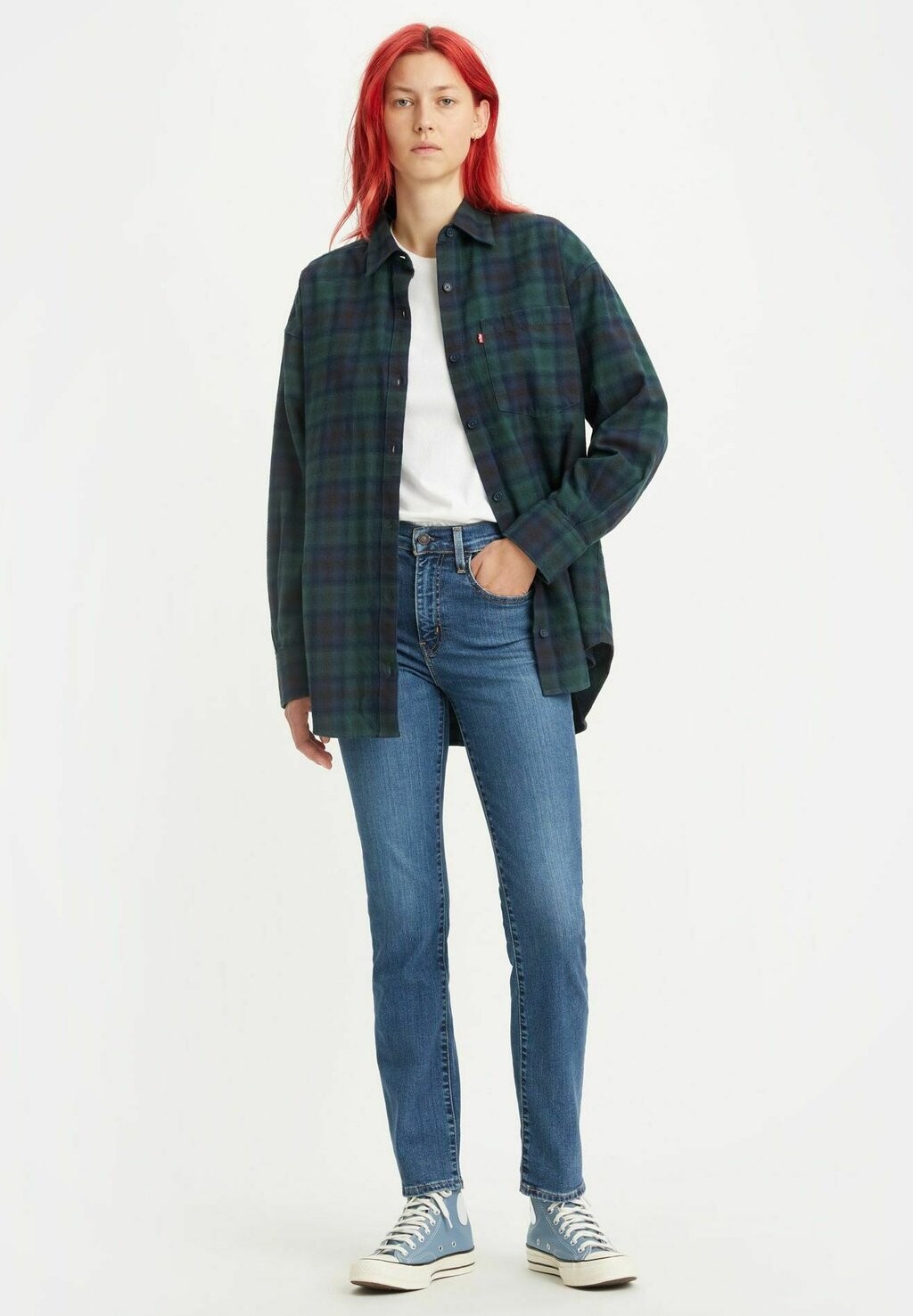 Джинсы облегающего кроя цвета индиго среднего оттенка синего цвета Levi's
Джинсы облегающего кроя цвета индиго среднего оттенка синего цвета Levi's