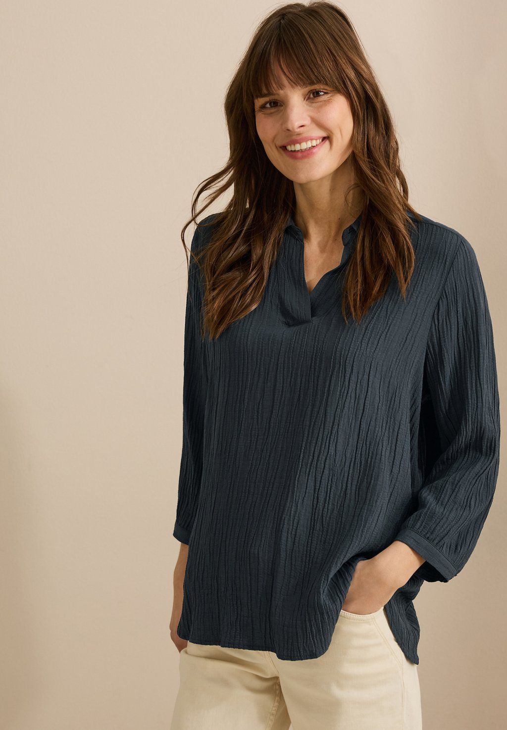 Блуза SEERSUCKER Cecil, синий 
Блуза SEERSUCKER Cecil, синий