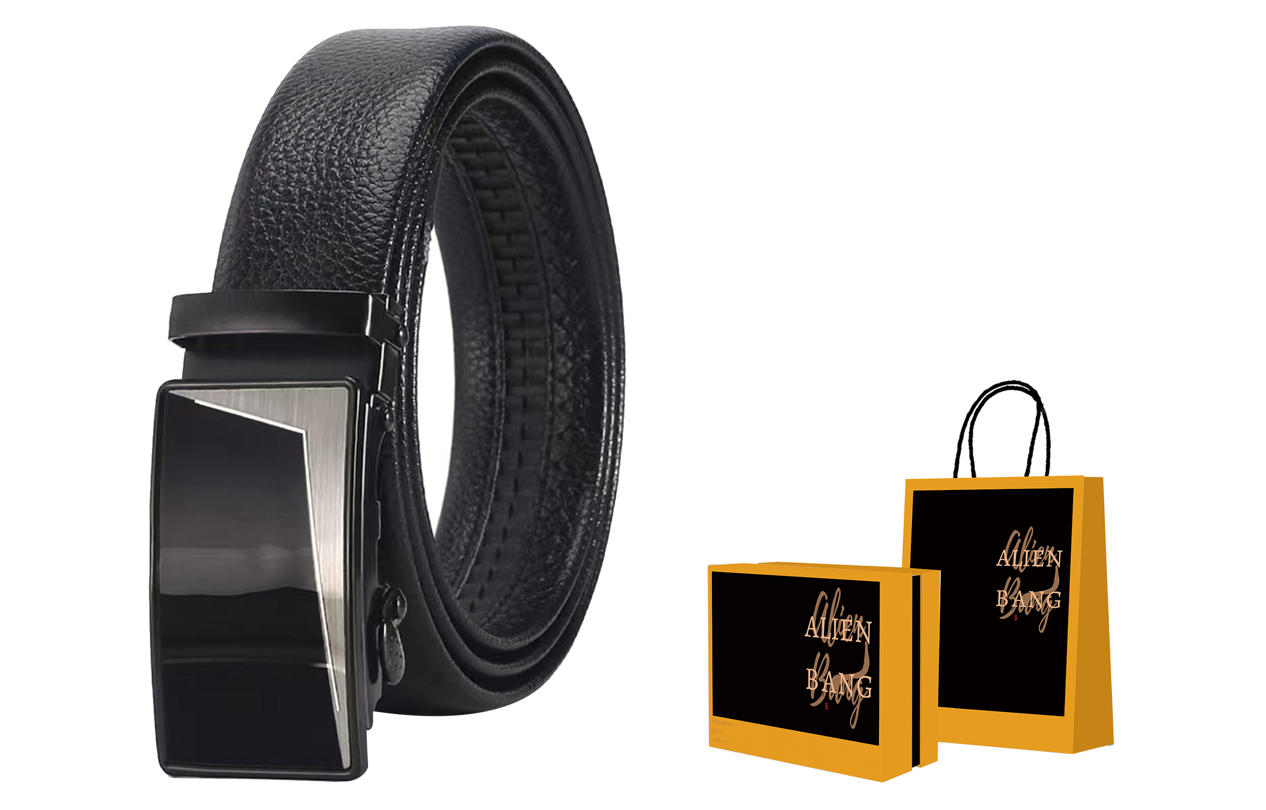 ALIEN BANG Молодежный и средневозрастной автоматический пряжка мужской кожаный, Black Starry Box 
ALIEN BANG Молодежный и средневозрастной автоматический пряжка мужской кожаный, Black Starry Box