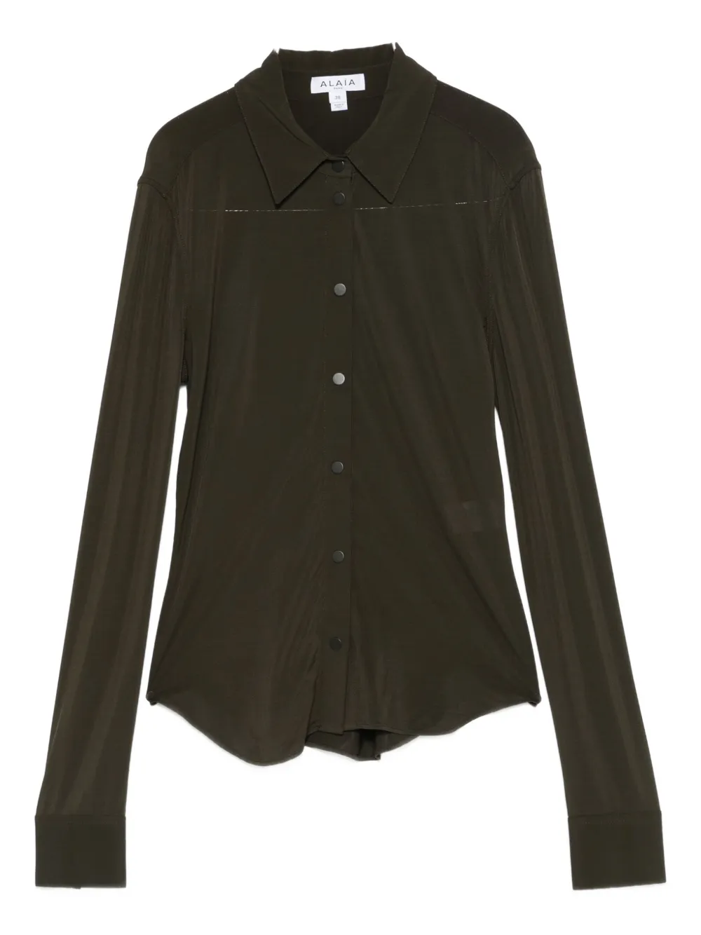 Рубашка на пуговицах с длинными рукавами Alaïa, зеленый
Рубашка на пуговицах с длинными рукавами Alaïa, зеленый