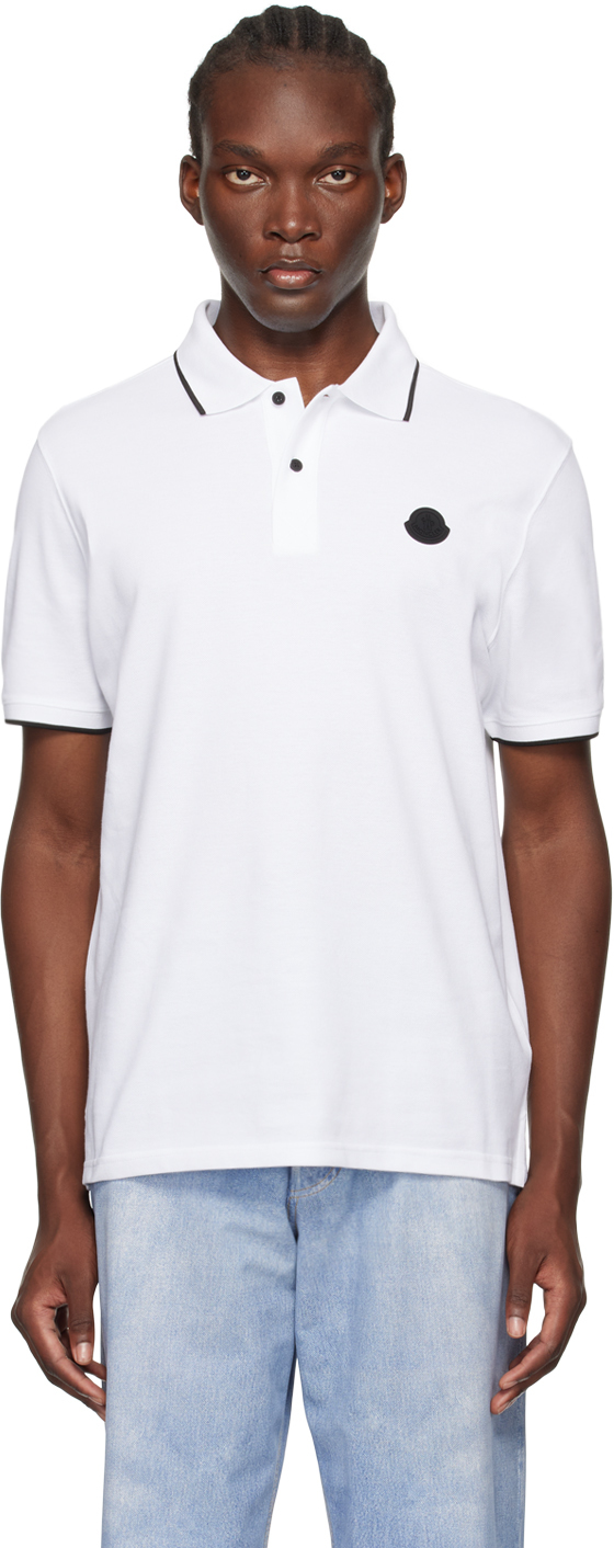 Белая футболка-поло с логотипом Moncler
Белая футболка-поло с логотипом Moncler