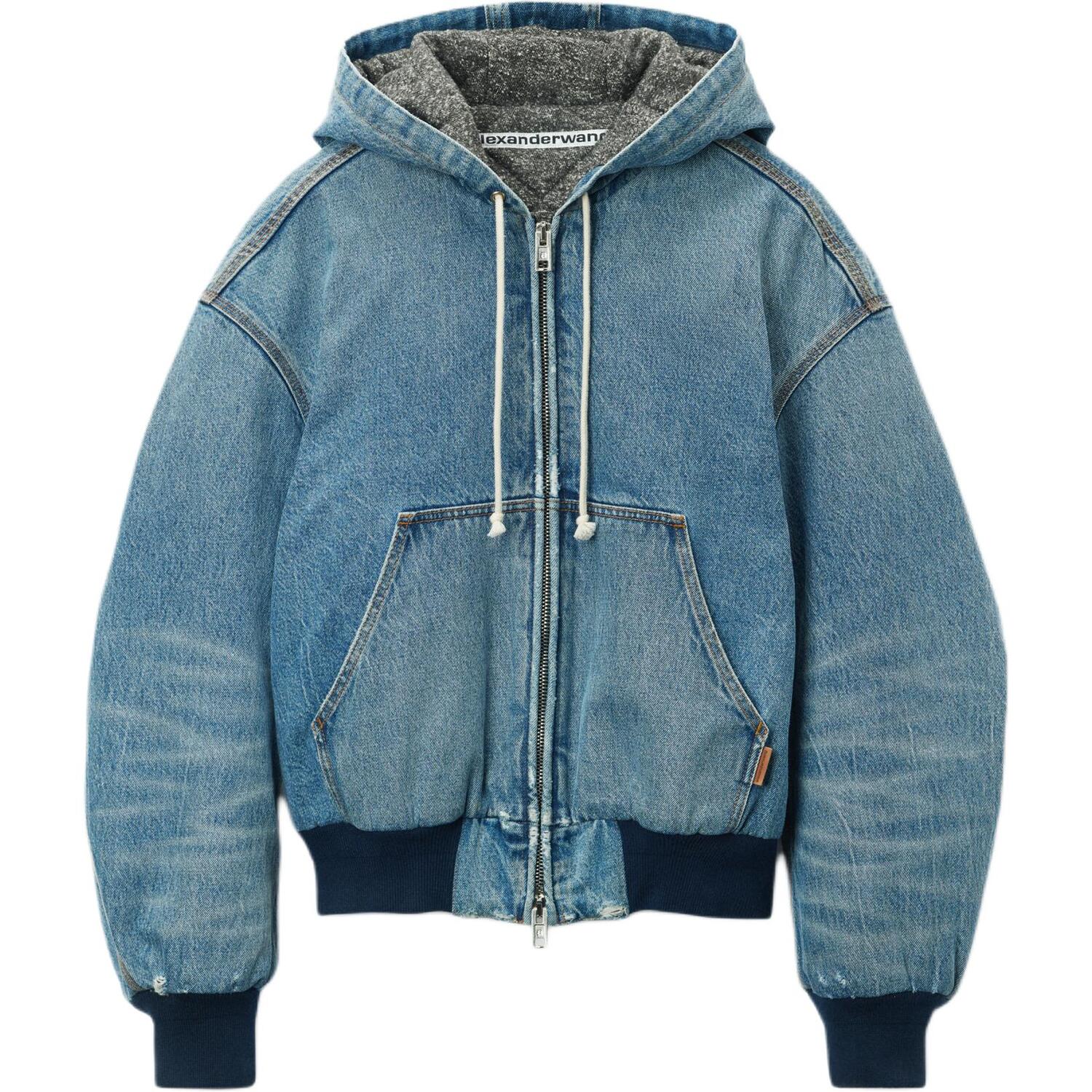 Alexander Wang Джимовая куртка-бомбер, Indigo
Alexander Wang Джимовая куртка-бомбер, Indigo