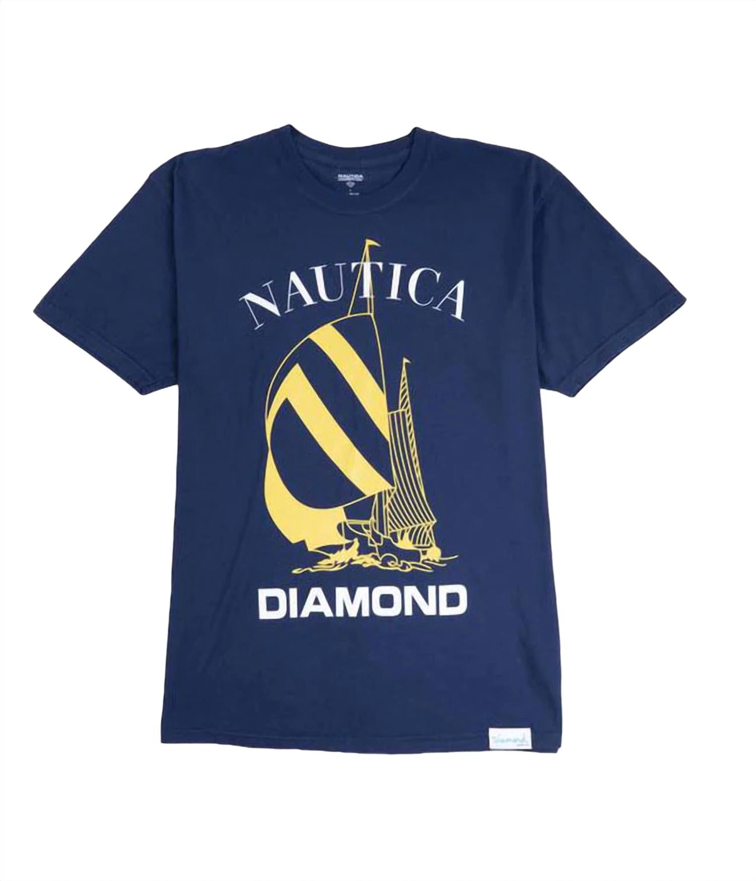 Футболка мужская Nautica темно-синего цвета Diamond SUPPLY CO.
Футболка мужская Nautica темно-синего цвета Diamond SUPPLY CO.