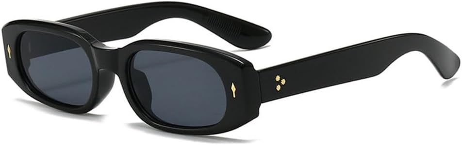 LVTFCO Модные маленькие прямоугольные солнцезащитные очки для женщин в стиле ретро, конфетных цветов, защита от УФ-излучения UV400, для мужчин в тренде, панк, с заклепками, Black Gray
LVTFCO Модные маленькие прямоугольные солнцезащитные очки для женщин в стиле ретро, конфетных цветов, защита от УФ-излучения UV400, для мужчин в тренде, панк, с заклепками, Black Gray