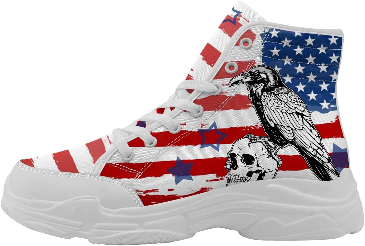 Кеды для мужчин и женщин на шнуровке, высокие кроссовки с флагом США, подарок для нее и для него Quorax, белый/красный/синий
Кеды для мужчин и женщин на шнуровке, высокие кроссовки с флагом США, подарок для нее и для него Quorax, белый/красный/синий