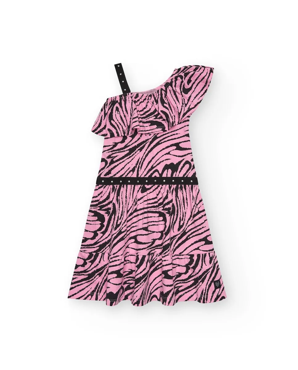 Асимметричное платье для девочки с аппликациями Tuc Tuc, розовый
Асимметричное платье для девочки с аппликациями Tuc Tuc, розовый