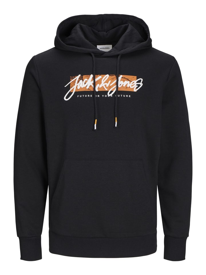 Толстовка с капюшоном Jack & Jones, черный 
Толстовка с капюшоном Jack & Jones, черный