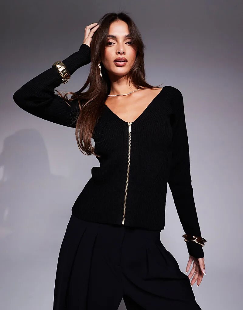 Трикотажный топ с застежкой-молнией в рубчик черного цвета ASOS DESIGN
Трикотажный топ с застежкой-молнией в рубчик черного цвета ASOS DESIGN