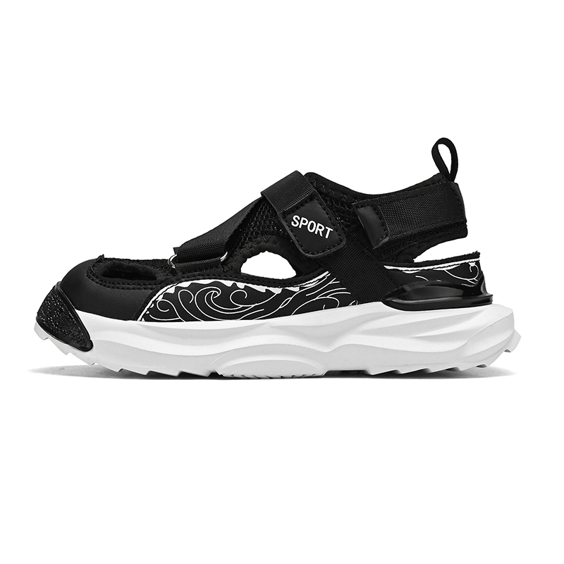 Сандалии детские, противоскользящие, износостойкие, низкие HBRK, белый/черный 
Сандалии детские, противоскользящие, износостойкие, низкие HBRK, белый/черный