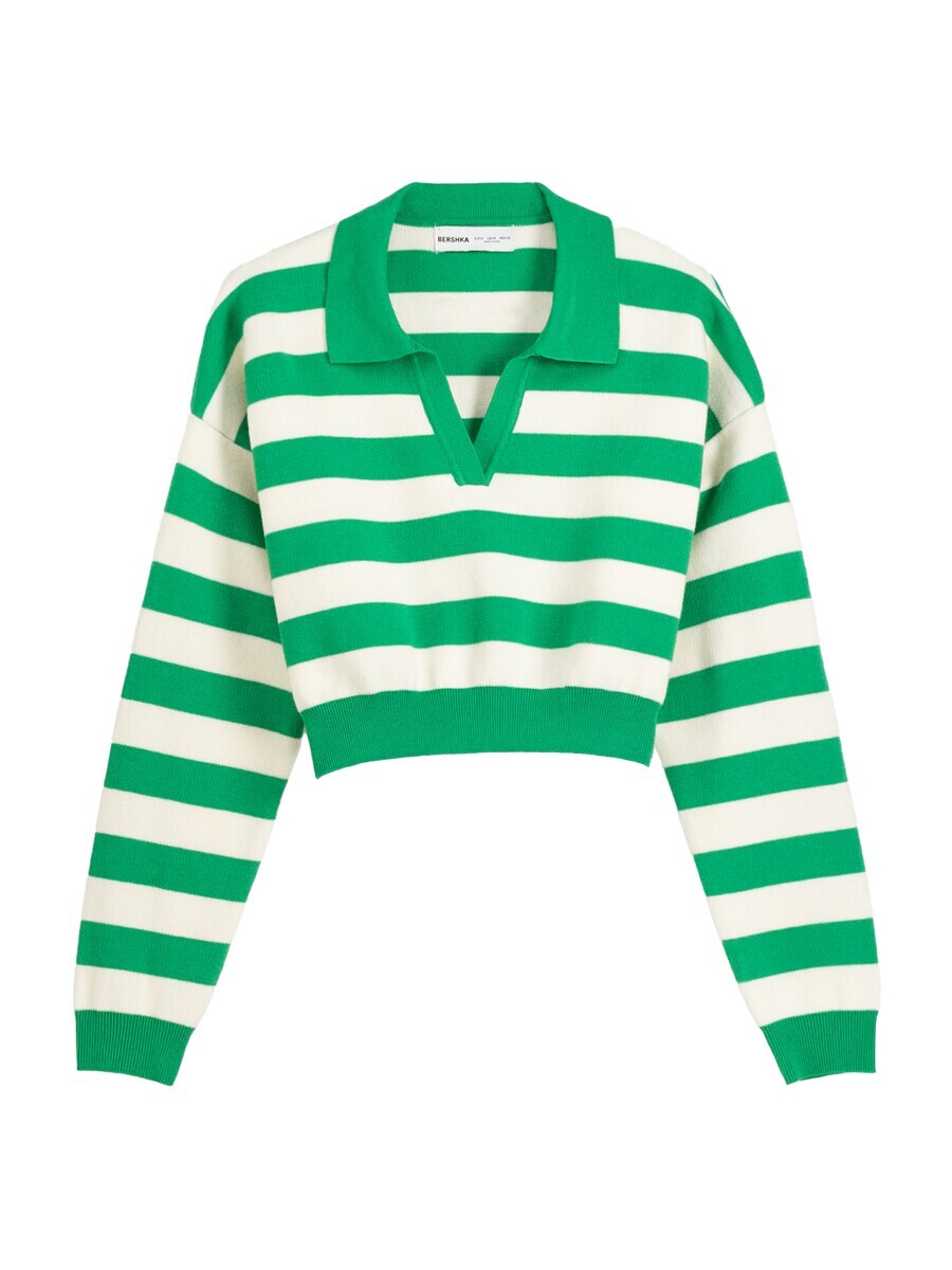 Свитер Bershka, зеленый
Свитер Bershka, зеленый