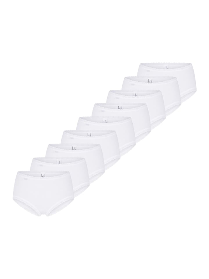 Sloggi Трусики-миди 24/7 из хлопка с кружевом, белые
Sloggi Трусики-миди 24/7 из хлопка с кружевом, белые