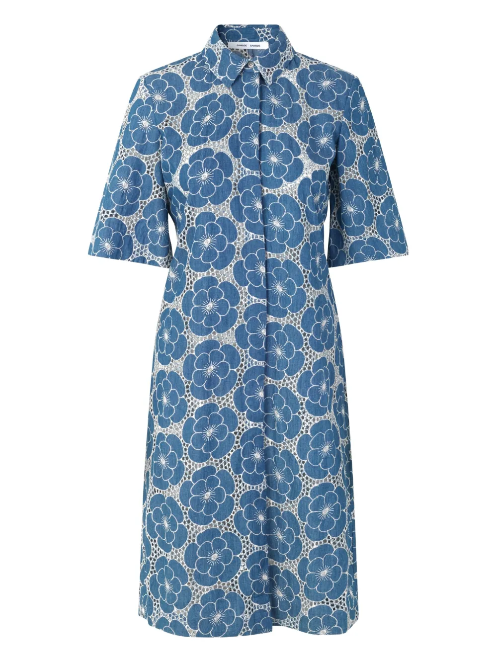 Платье миди с цветочным принтом и воротником SAMSOE SAMSOE, синий
Платье миди с цветочным принтом и воротником SAMSOE SAMSOE, синий