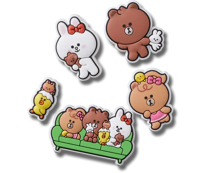 Джиббитсы LINE FRIENDS 5 Pack Crocs
Джиббитсы LINE FRIENDS 5 Pack Crocs