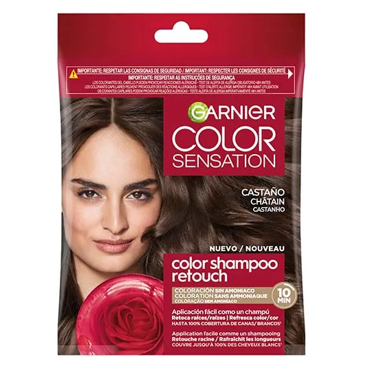 Шампунь для окрашивания без аммиака Color Shampoo Retouch Color Sensation, цвет castaño
Шампунь для окрашивания без аммиака Color Shampoo Retouch Color Sensation, цвет castaño