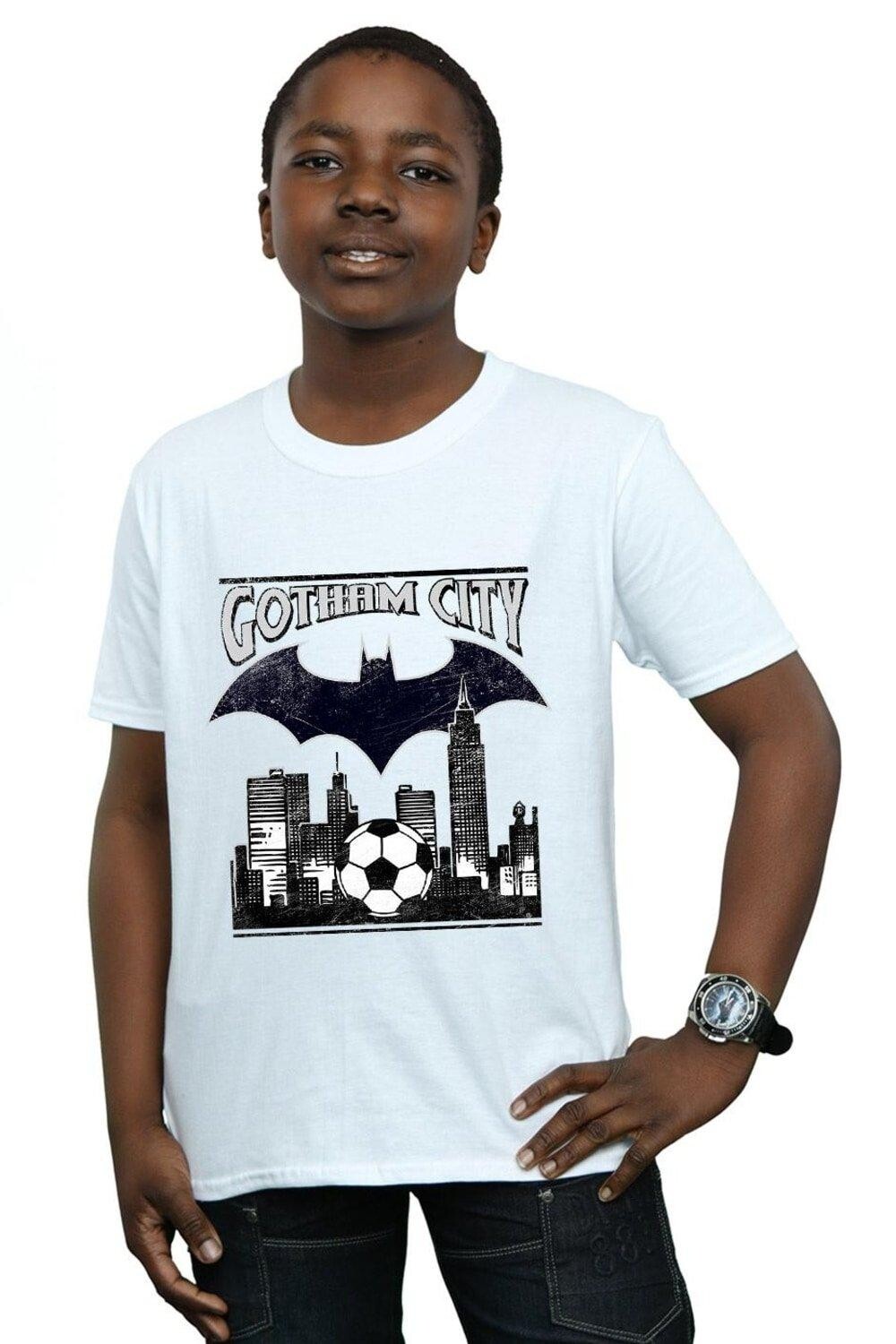 Футболка с изображением Бэтмена «Готэм-сити» DC Comics, белый 
Футболка с изображением Бэтмена «Готэм-сити» DC Comics, белый
