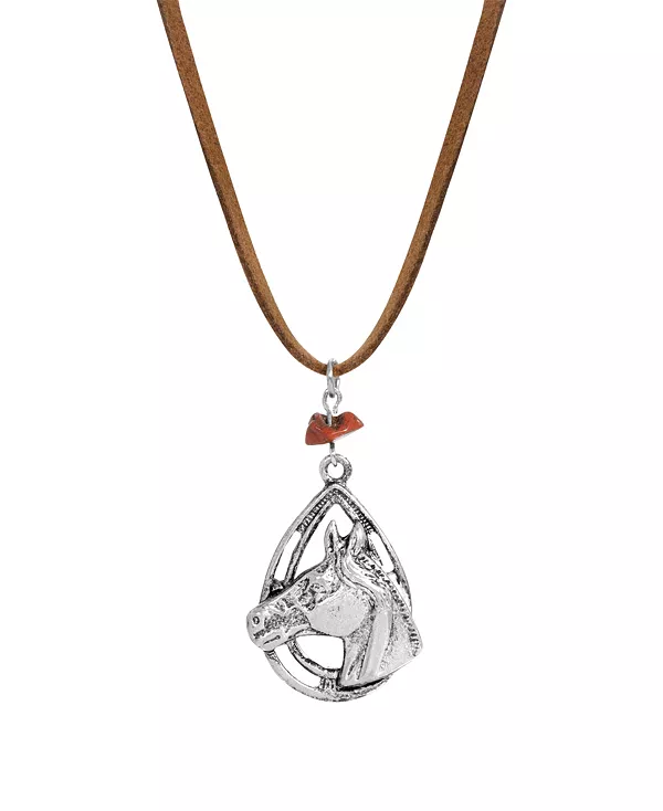 Ожерелье из натурального кожаного шнура в виде головы лошади 2028, brown
Ожерелье из натурального кожаного шнура в виде головы лошади 2028, brown