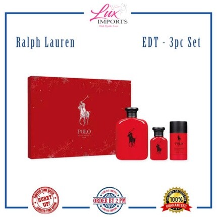 Парфюмерный набор для мужчин Ralph Lauren Polo Red 3 Piece Set for Men 4.2oz EDT, Mini Spray, Deo Stick
Парфюмерный набор для мужчин Ralph Lauren Polo Red 3 Piece Set for Men 4.2oz EDT, Mini Spray, Deo Stick