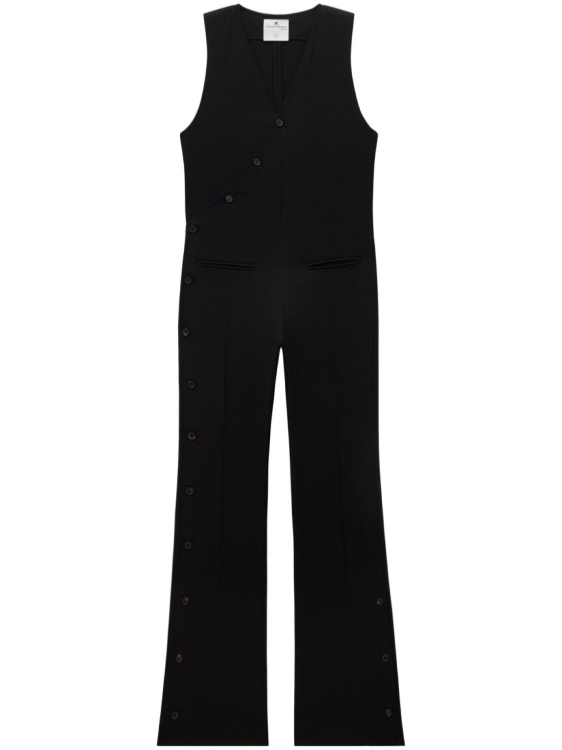 Courrèges комбинезон строгого кроя с V-образным вырезом, черный
Courrèges комбинезон строгого кроя с V-образным вырезом, черный