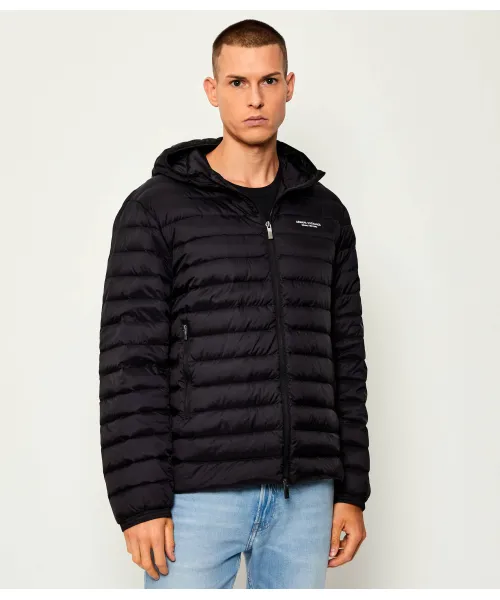 Пуховик Regular fit Armani Exchange, черный 
Пуховик Regular fit Armani Exchange, черный