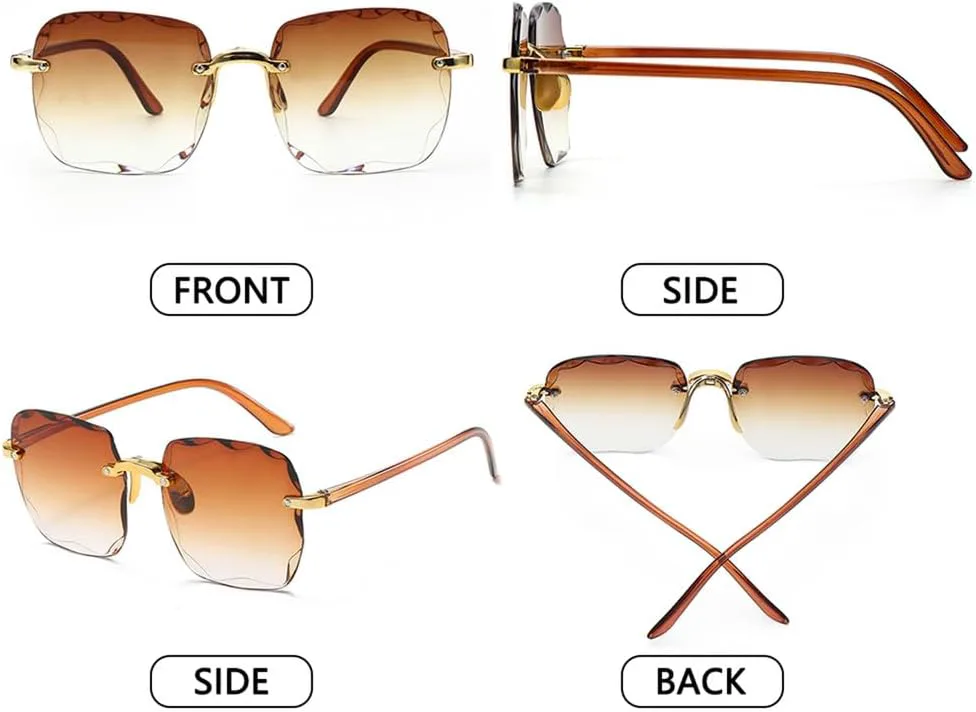 Квадратные солнцезащитные очки без оправы с защитой от УФ-излучения UV400 для женщин, безрамочные солнцезащитные очки с градиентным покрытием DSVIGF, C -Red
Квадратные солнцезащитные очки без оправы с защитой от УФ-излучения UV400 для женщин, безрамочные солнцезащитные очки с градиентным покрытием DSVIGF, C -Red