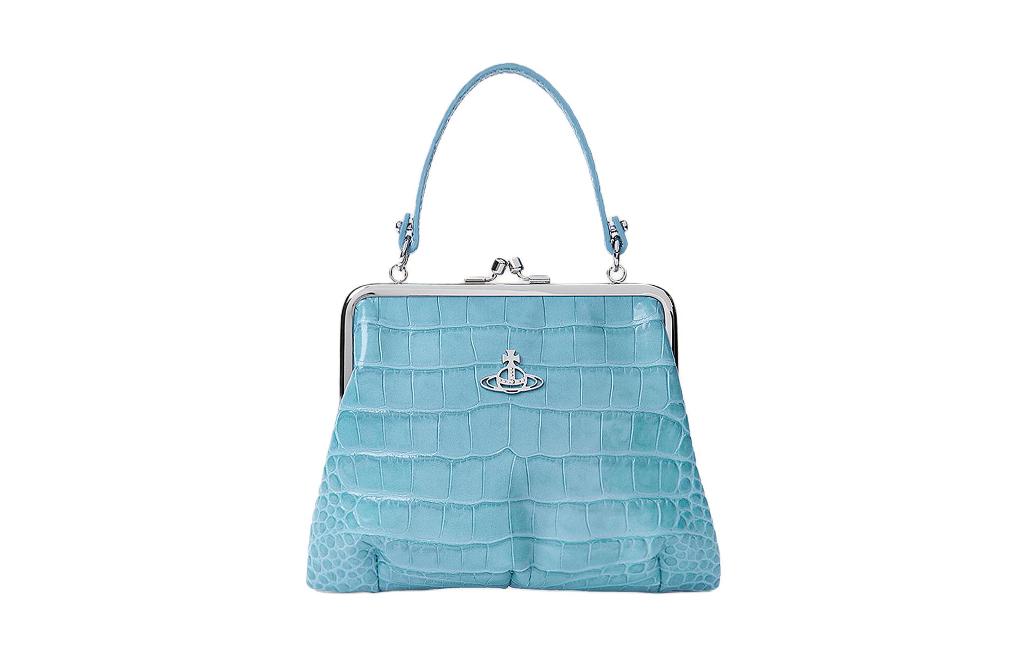 Vivienne Westwood Кожаный женский кошелек светло-голубой 
Vivienne Westwood Кожаный женский кошелек светло-голубой