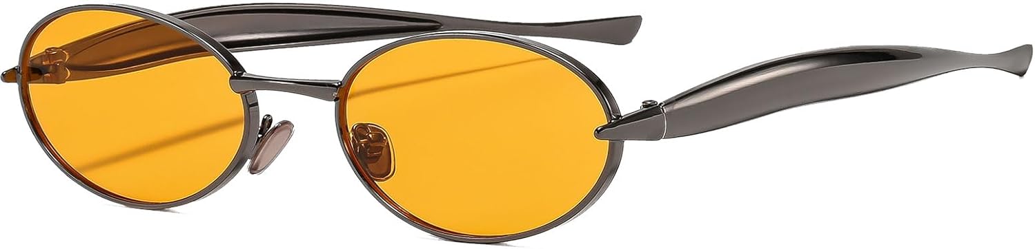 Солнцезащитные очки Long Keeper Retro Metal Oval для женщин и мужчин, модные очки в стиле 70-х, тонкие овальные, с золотистой металлической оправой и защитой от УФ-излучения UV400, Gun Orange
Солнцезащитные очки Long Keeper Retro Metal Oval для женщин и мужчин, модные очки в стиле 70-х, тонкие овальные, с золотистой металлической оправой и защитой от УФ-излучения UV400, Gun Orange