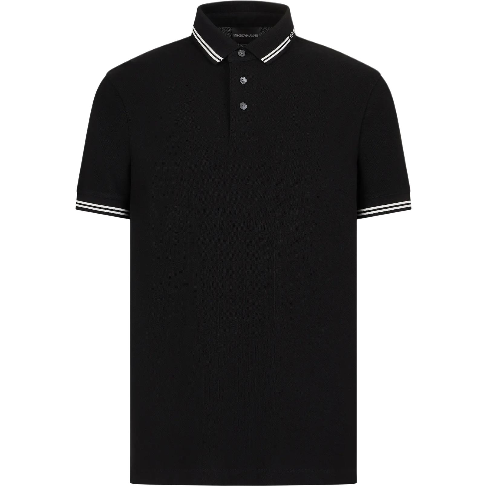 Поло с полосатой отделкой EMPORIO ARMANI, черный
Поло с полосатой отделкой EMPORIO ARMANI, черный
