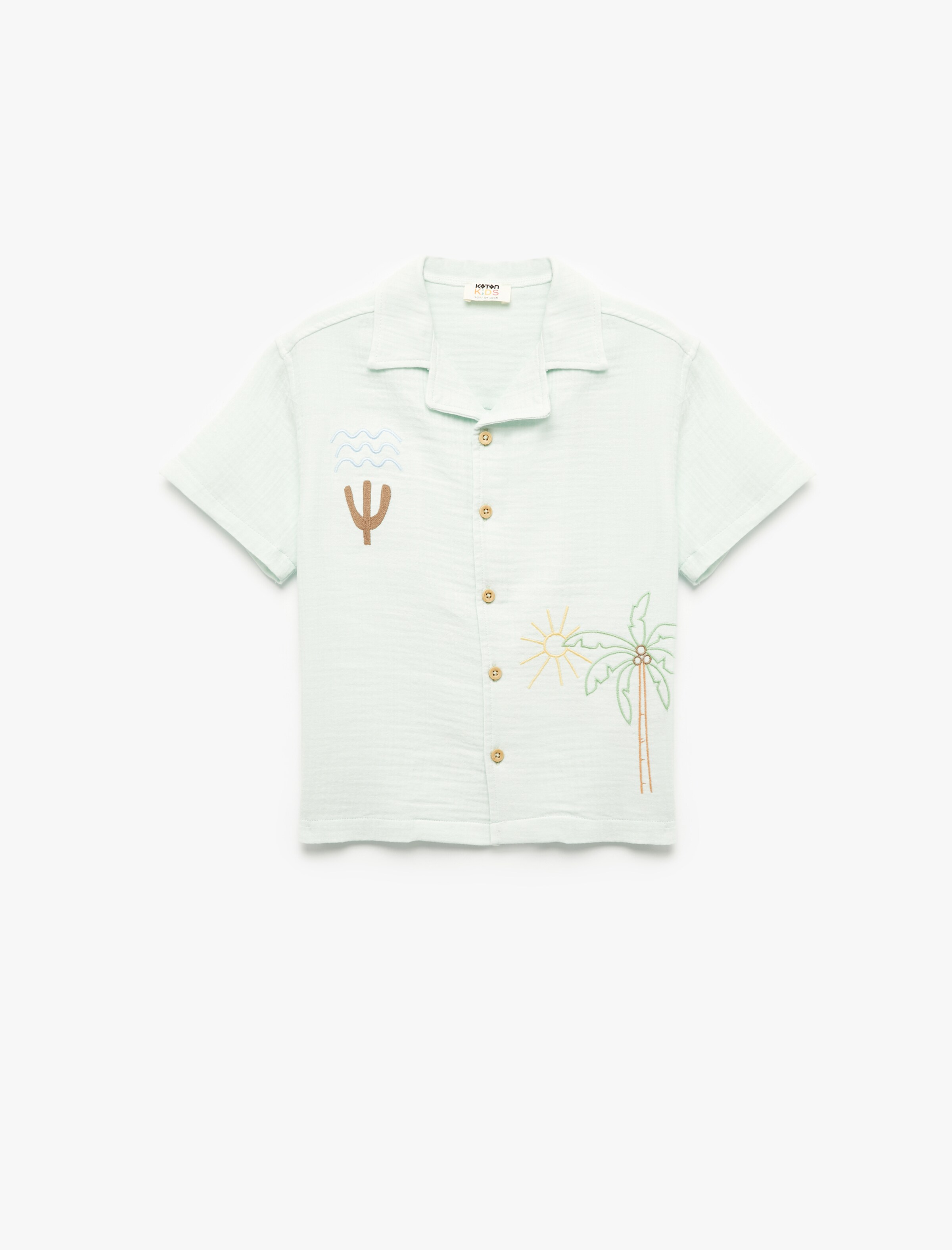 Koton Рубашка на пуговицах пастельно-зеленого цвета Regular fit
Koton Рубашка на пуговицах пастельно-зеленого цвета Regular fit