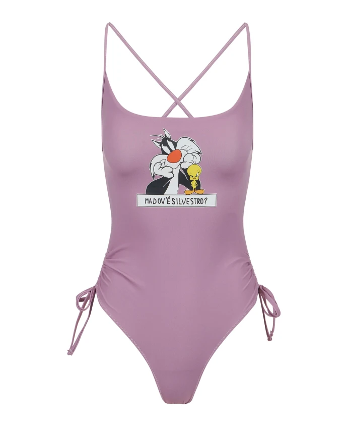 Фиолетовый комбинезон с принтом Looney Tunes на груди. Iceberg, фиолетовый
Фиолетовый комбинезон с принтом Looney Tunes на груди. Iceberg, фиолетовый