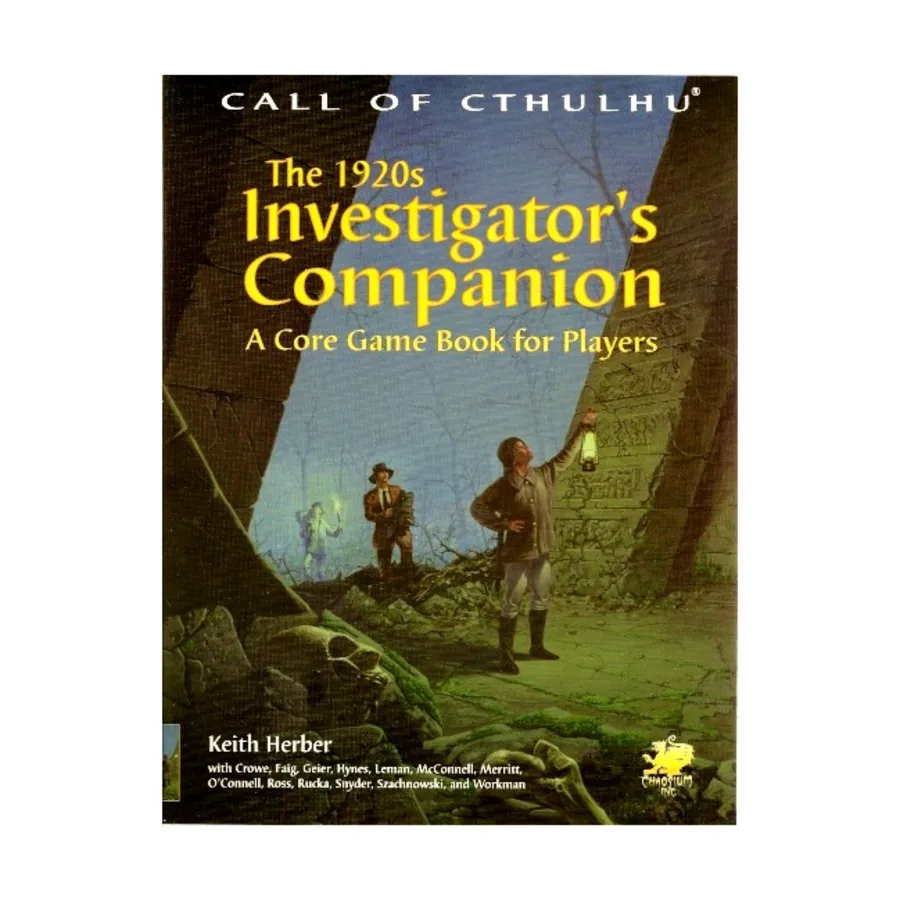 1920's Investigator's Companion (1st Printing), Call of Cthulhu - Rule, Source & Supplement Books (Chaosium 1st-5.5 Editions), мягкая обложка
1920's Investigator's Companion (1st Printing), Call of Cthulhu - Rule, Source & Supplement Books (Chaosium 1st-5.5 Editions), мягкая обложка