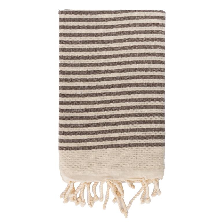 Пляжное полотенце Fouta из чистого хлопка с широкими полосками - Alma Lisola, цвет Cenere
Пляжное полотенце Fouta из чистого хлопка с широкими полосками - Alma Lisola, цвет Cenere