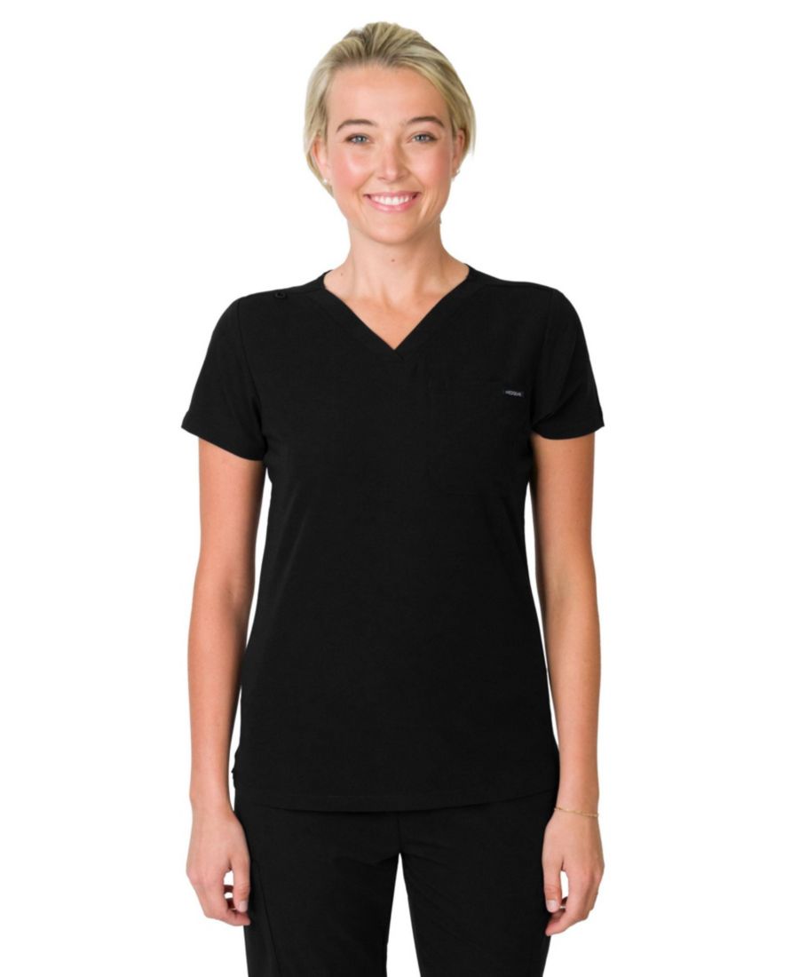 Женская облегающая медицинская рубашка Camilla с одним карманом Medgear, Black
Женская облегающая медицинская рубашка Camilla с одним карманом Medgear, Black