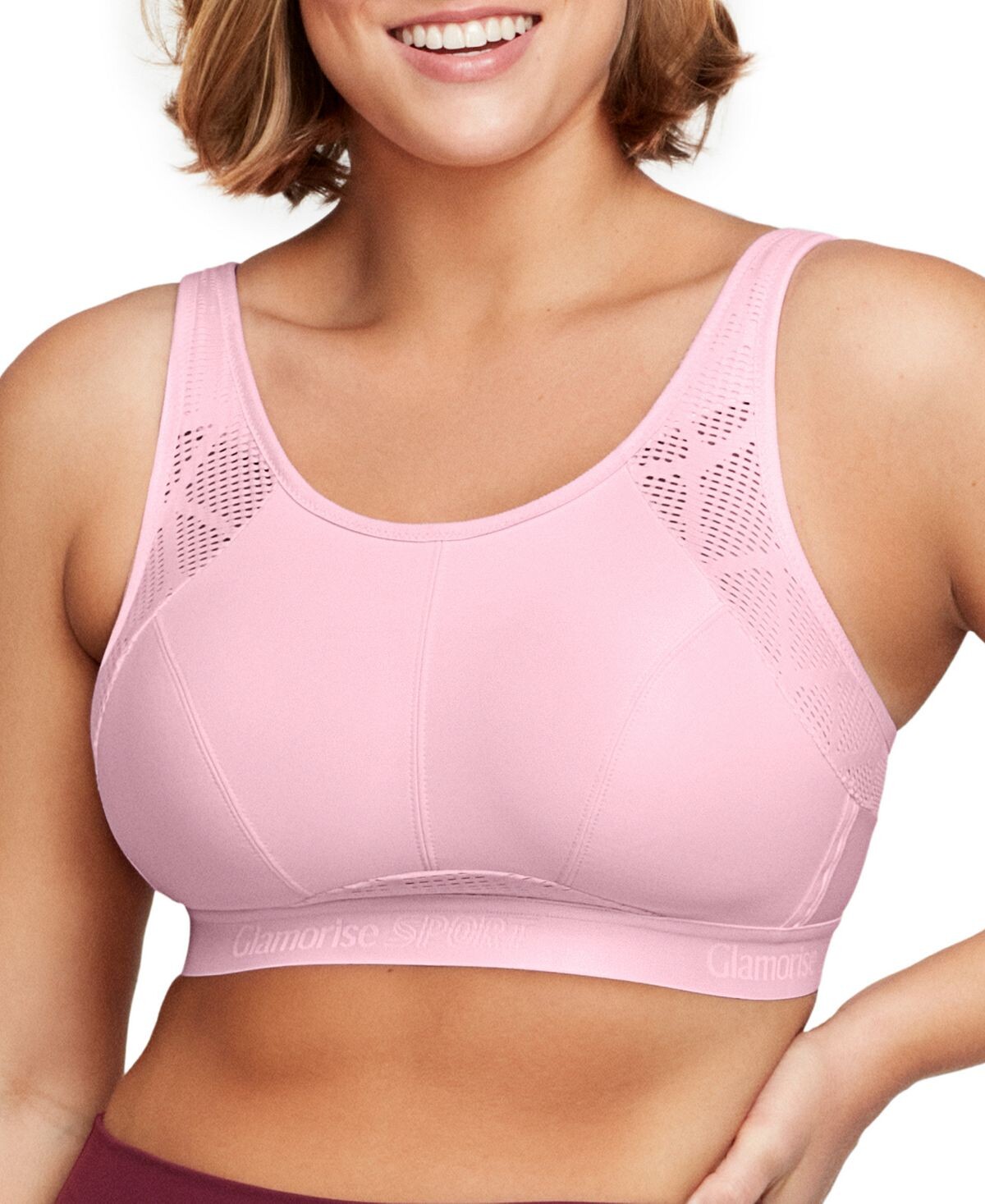 Спортивный бюстгальтер без косточек из сетки без пота для полной фигуры больших размеров Glamorise, розовый
Спортивный бюстгальтер без косточек из сетки без пота для полной фигуры больших размеров Glamorise, розовый