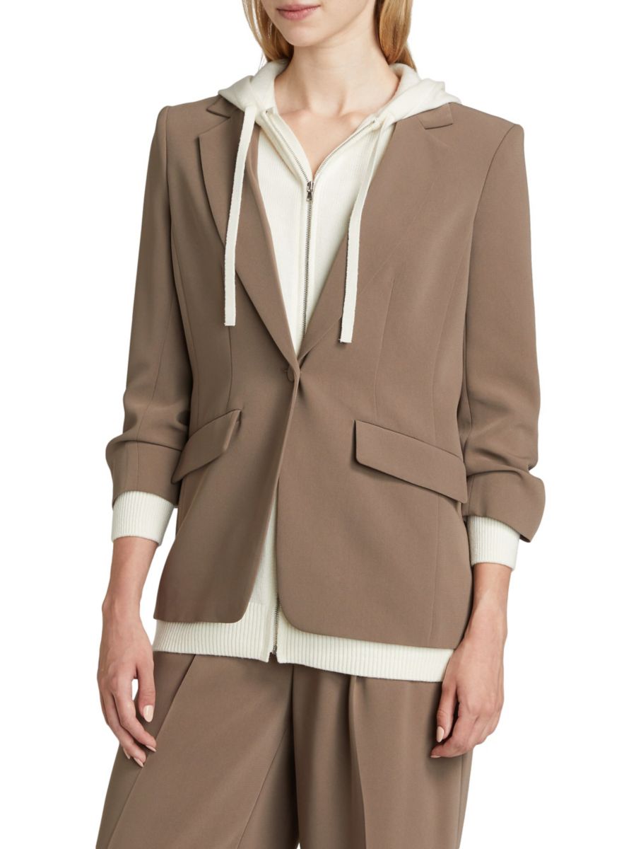 Вязаный свитер-блейзер Khloe Cinq à Sept, цвет Taupe Ivory
Вязаный свитер-блейзер Khloe Cinq à Sept, цвет Taupe Ivory