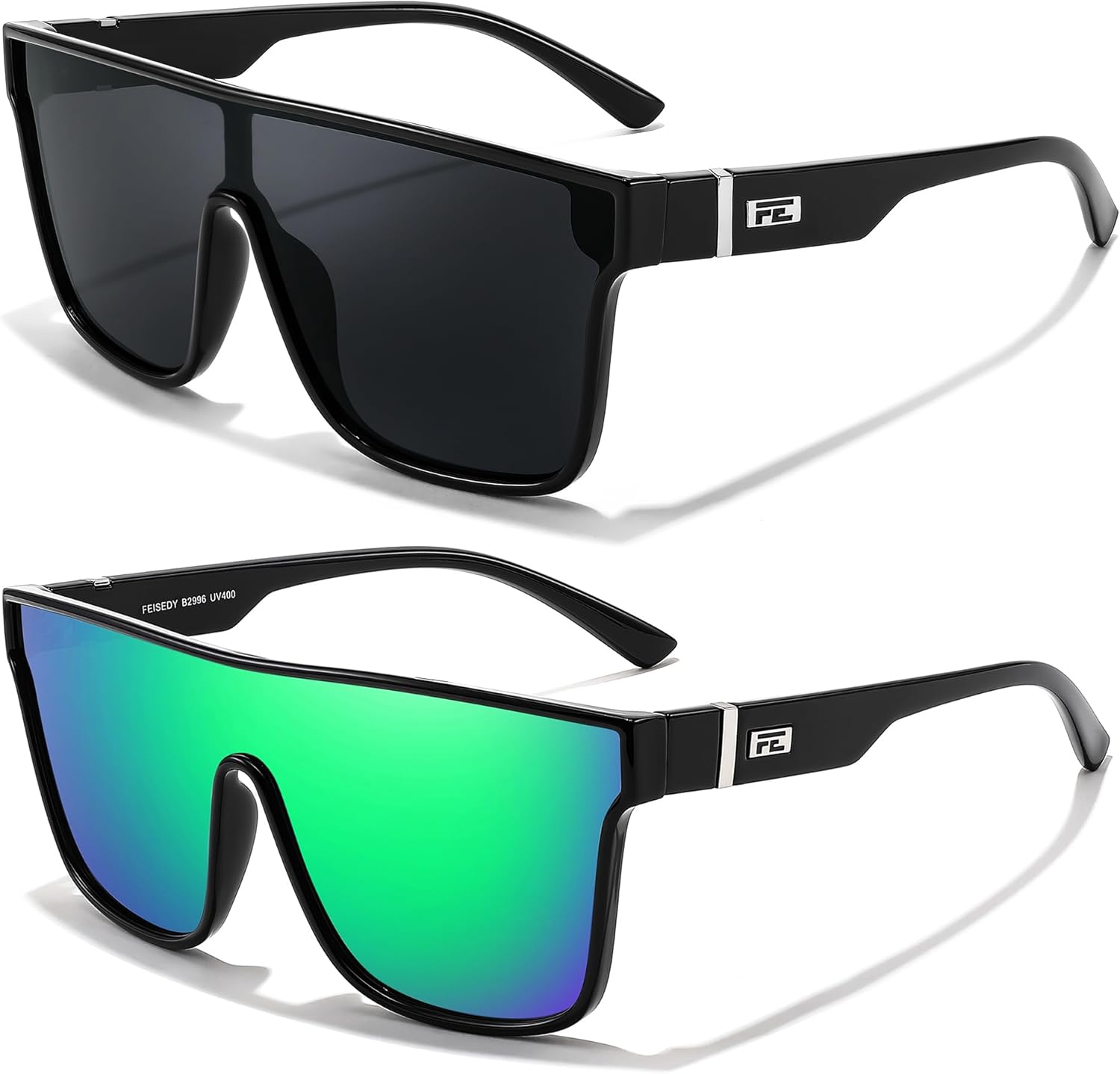 Солнцезащитные очки FEISEDY для женщин и мужчин, модные зеркальные линзы, солнцезащитные очки для вождения и пляжа с защитой от УФ-излучения UV400, модель B2996, Z2pack(black Frame & Grey Lens+black Frame & Green Mirror Lens)
Солнцезащитные очки FEISEDY для женщин и мужчин, модные зеркальные линзы, солнцезащитные очки для вождения и пляжа с защитой от УФ-излучения UV400, модель B2996, Z2pack(black Frame & Grey Lens+black Frame & Green Mirror Lens)