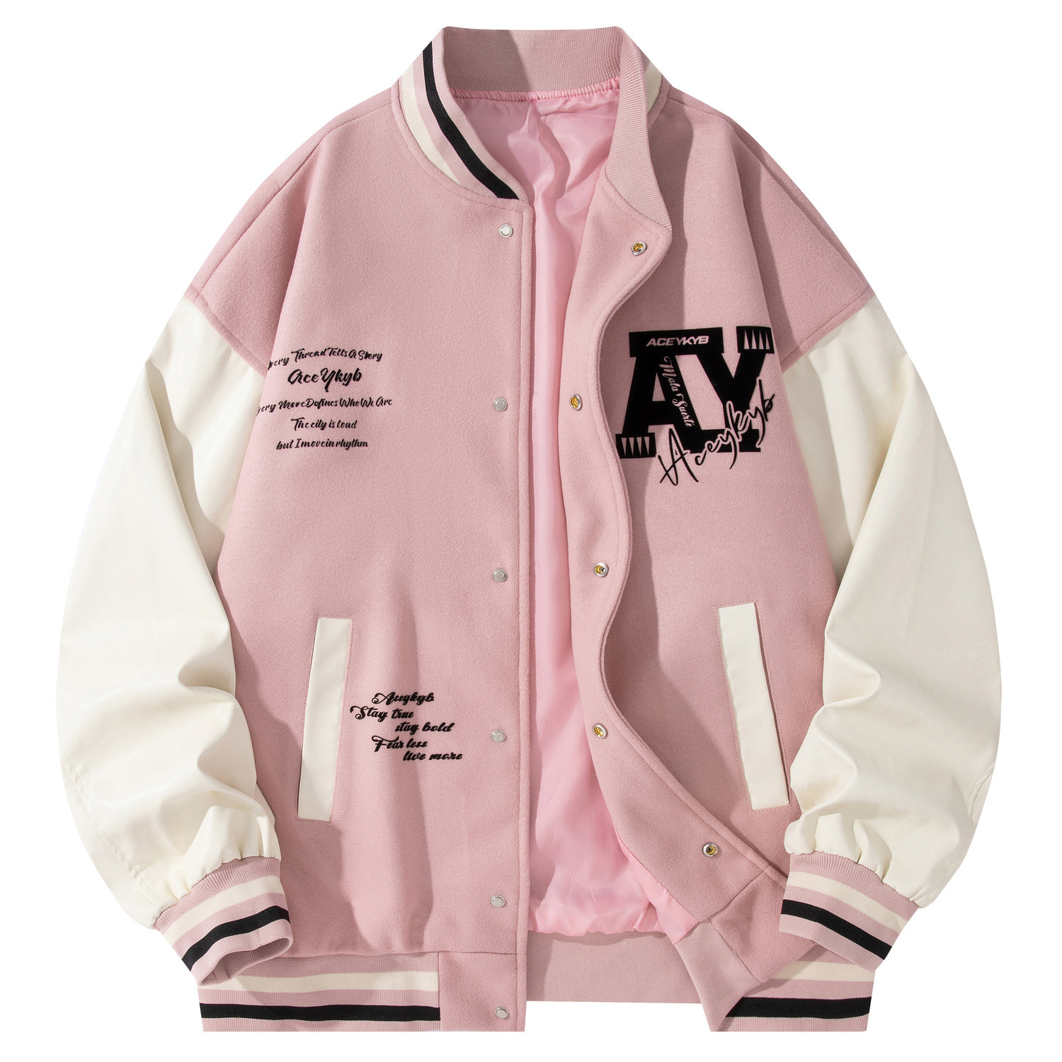 YK&YB Тао Хуан Бейсбольная куртка унисекс, Pink
YK&YB Тао Хуан Бейсбольная куртка унисекс, Pink