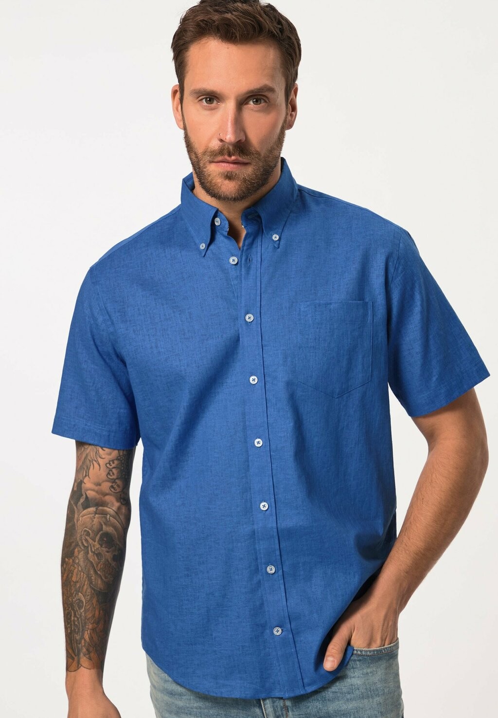 Рубашка LINEN SHIRT SHORTSLEEVE JP1880, светло-голубой
Рубашка LINEN SHIRT SHORTSLEEVE JP1880, светло-голубой