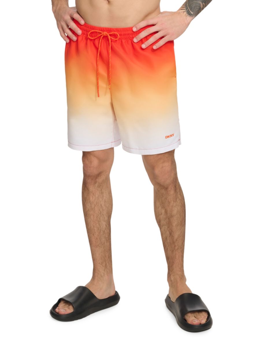 Плавки-шорты с завязками и эффектом омбре DKNY, оранжевый
Плавки-шорты с завязками и эффектом омбре DKNY, оранжевый
