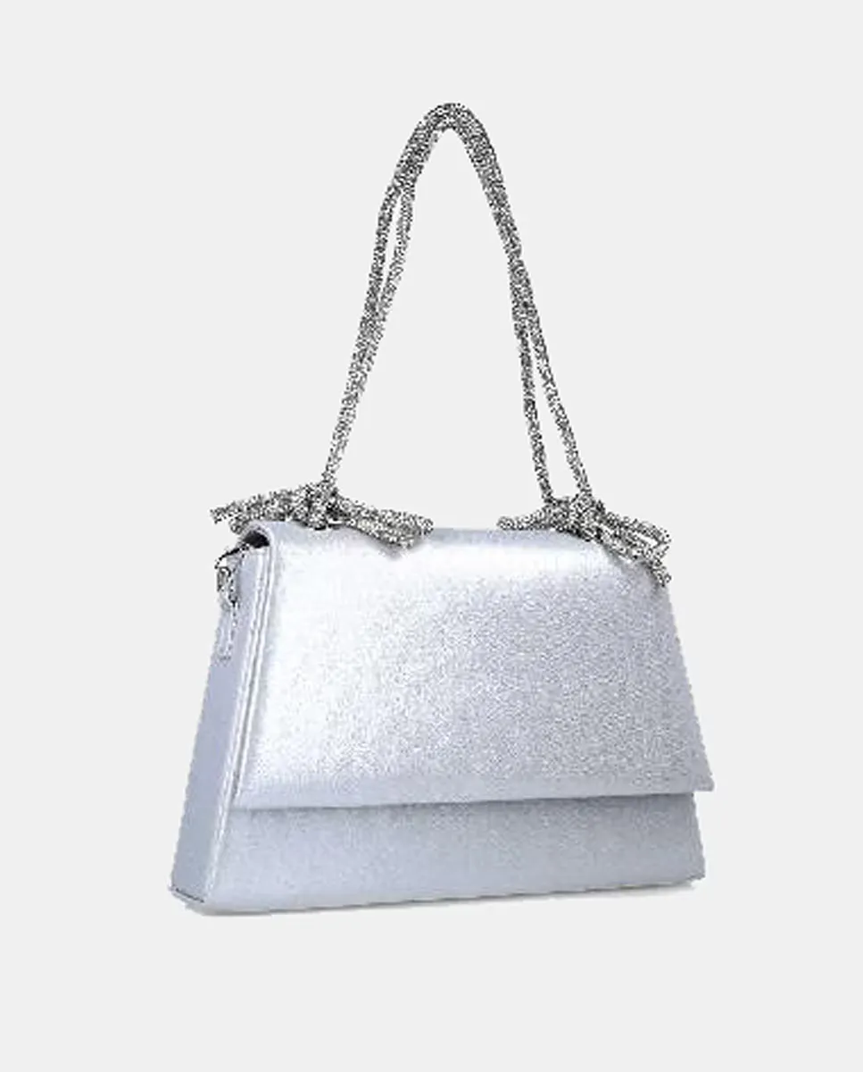 Сумка-клатч металлик с ручкой и стразами Menbur, серебряный
Сумка-клатч металлик с ручкой и стразами Menbur, серебряный