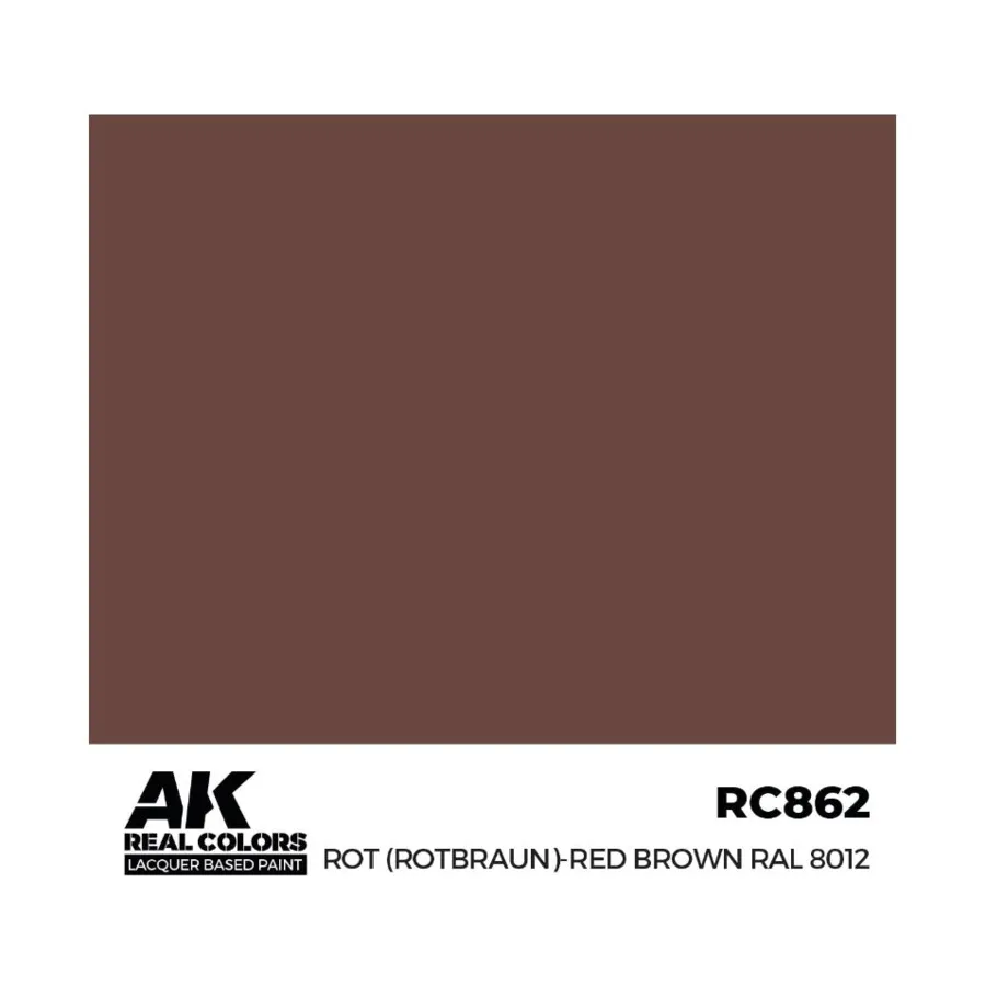 Рот (Rotbraun)-Красный (Red Brown) RAL 8012, Paint - Real Color, Dropper Bottles (AK-Interactive)
Рот (Rotbraun)-Красный (Red Brown) RAL 8012, Paint - Real Color, Dropper Bottles (AK-Interactive)