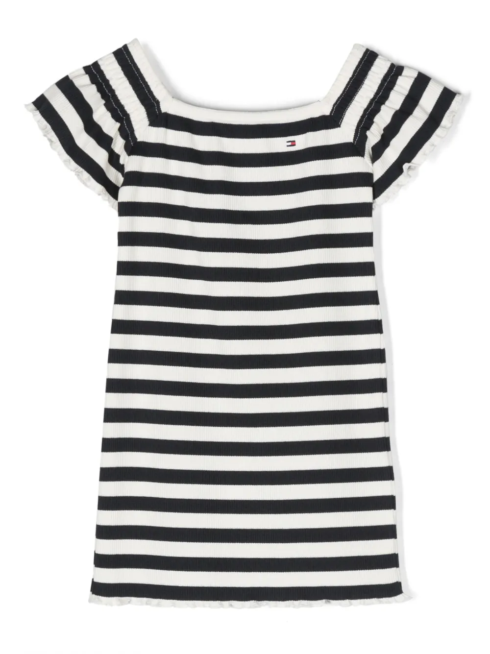 Полосатое платье в рубчик с вышитым логотипом Tommy Hilfiger Junior, синий
Полосатое платье в рубчик с вышитым логотипом Tommy Hilfiger Junior, синий