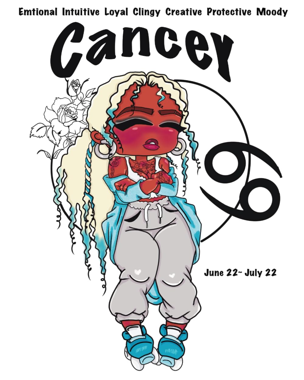 Cancer Notebook: A Zodiac Skate Bae
Cancer Notebook: A Zodiac Skate Bae