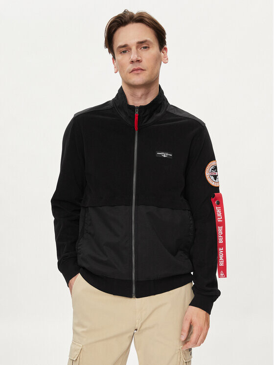 Толстовка обычного кроя Aeronautica Militare, черный 
Толстовка обычного кроя Aeronautica Militare, черный