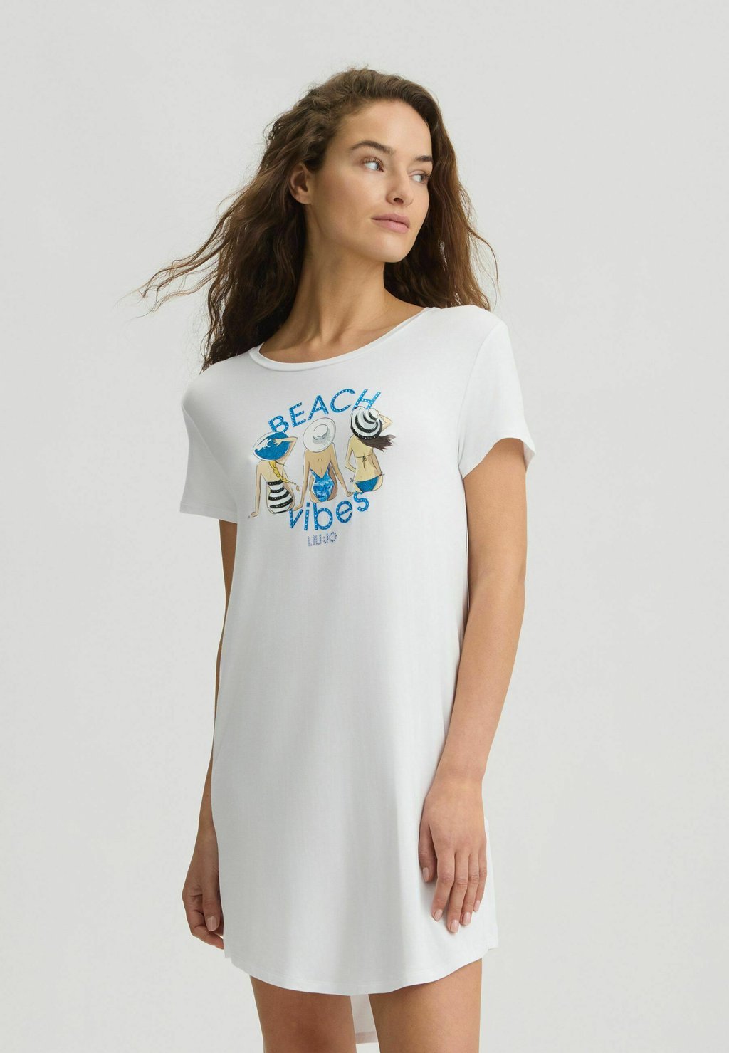 Платье из джерси WITH PRINT LIU JO, белый 
Платье из джерси WITH PRINT LIU JO, белый