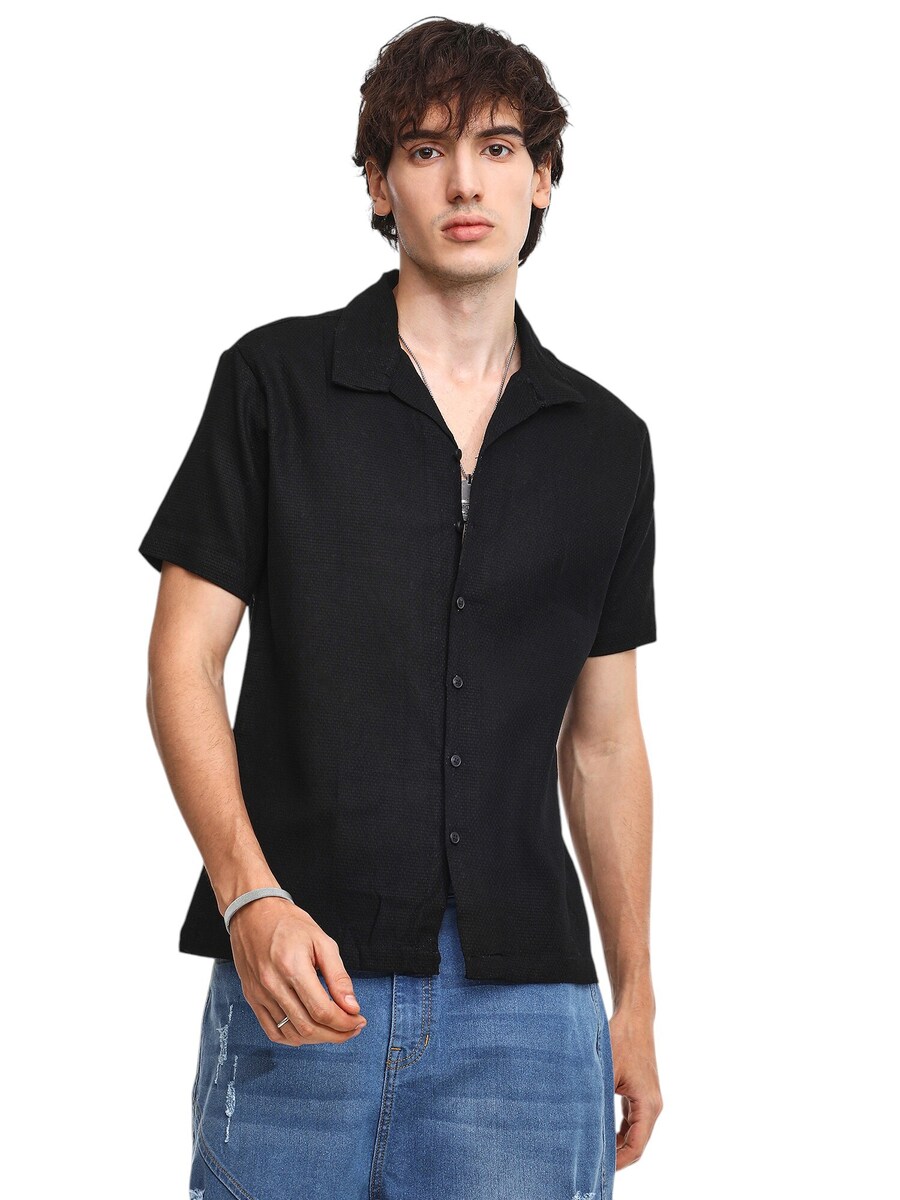 Рубашка на пуговицах Comfort fit Campus Sutra Tempest, черный
Рубашка на пуговицах Comfort fit Campus Sutra Tempest, черный