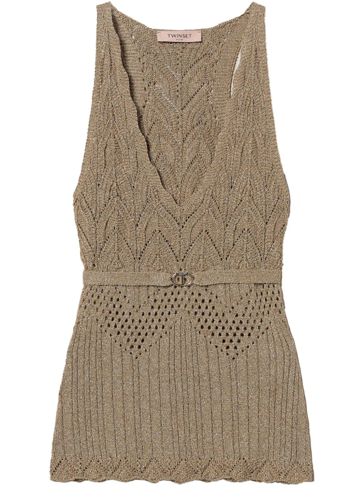 Топ с люрексом TWINSET, нейтральный
Топ с люрексом TWINSET, нейтральный